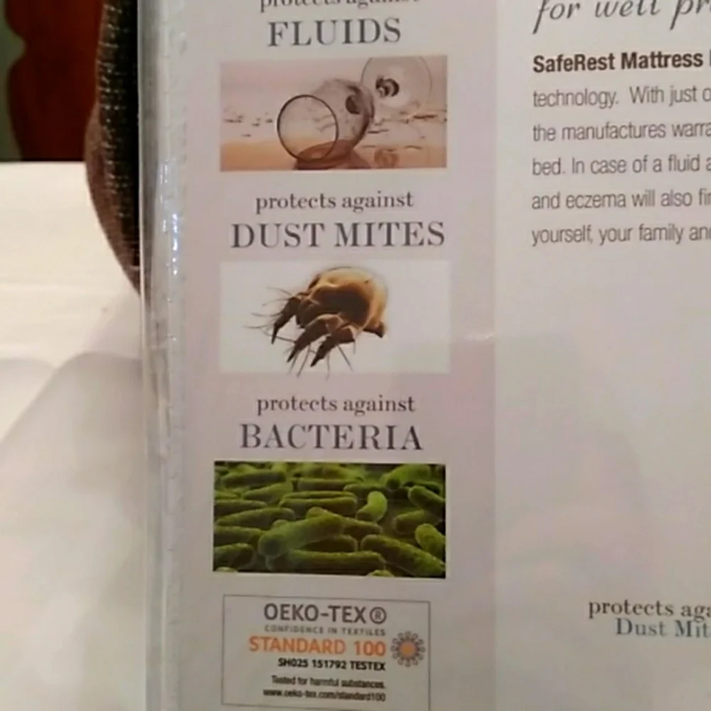 Safe rest twin premium mattress protector.